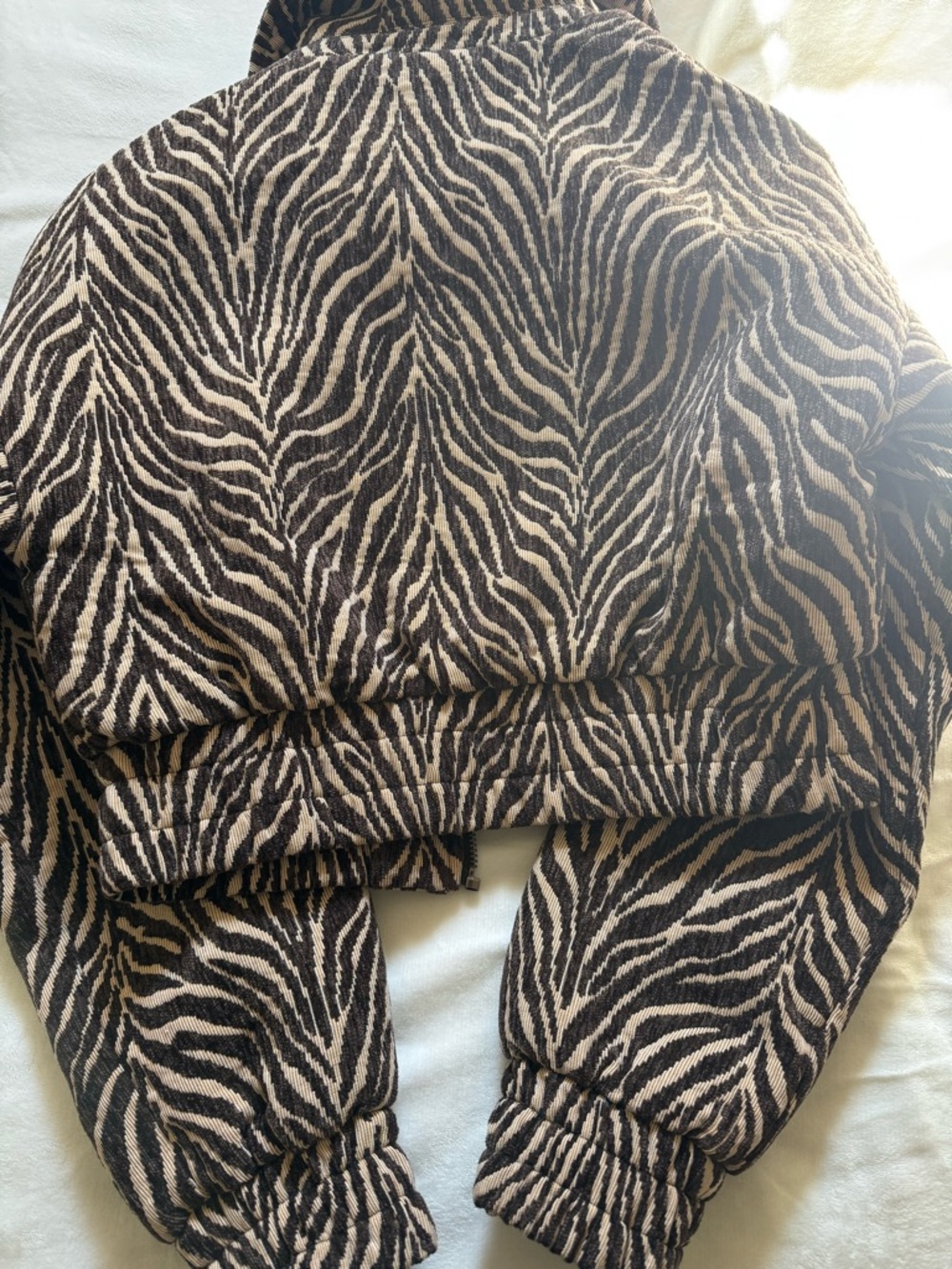 Kimchi blue Women's Brown Zebra-Print Cropped Jacket - Picture 6 of 8